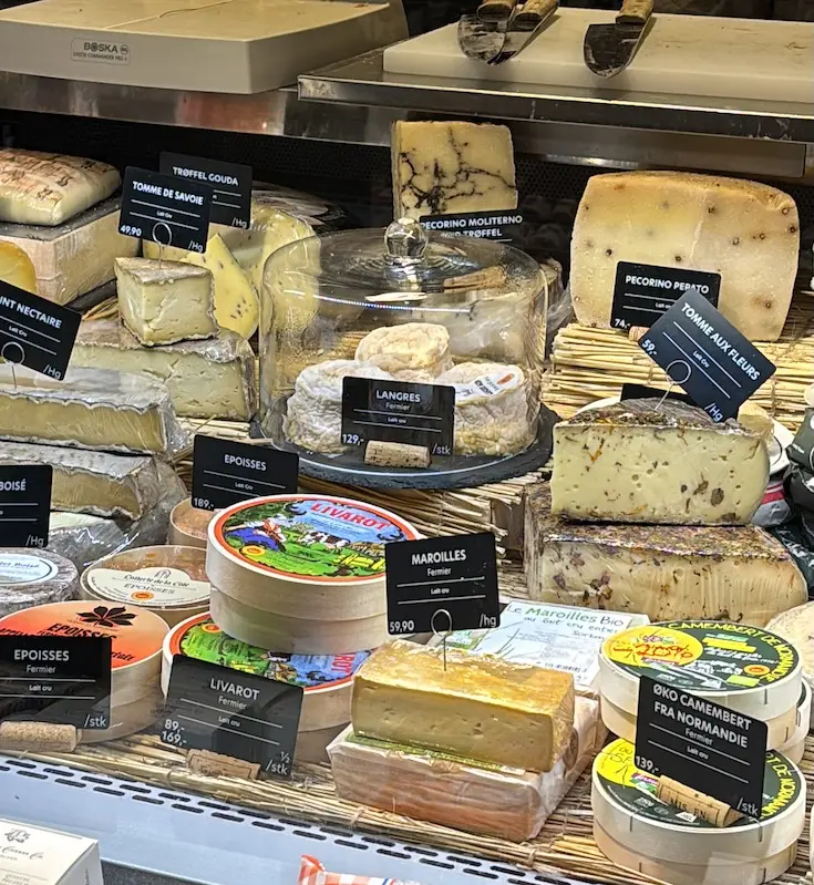 Photo d'une vitrine au Mathallen d'Oslo